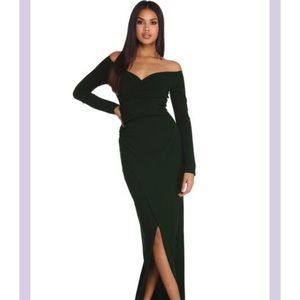 Forest Green evening gown